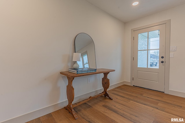 interior space with light wood-type flooring