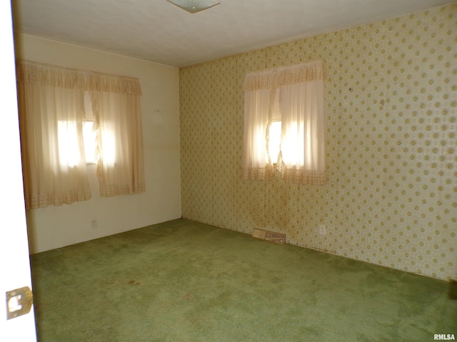 unfurnished room with carpet