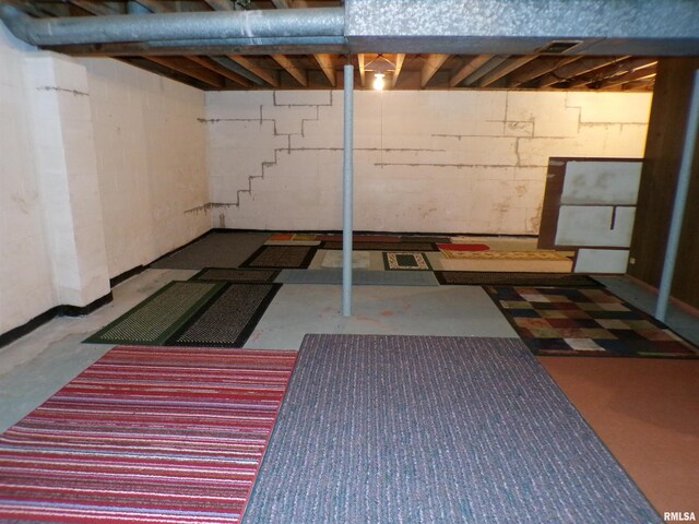 view of basement