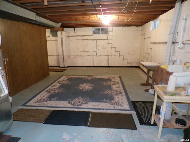 view of basement