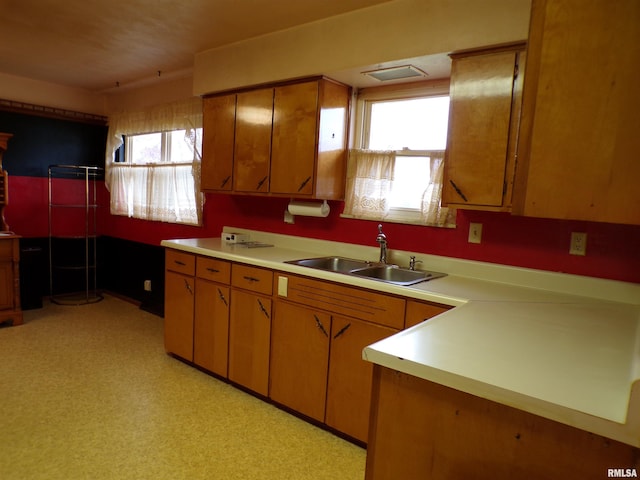 kitchen featuring sink and plenty of natural light