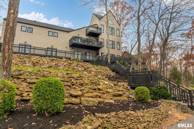 exterior space with a balcony