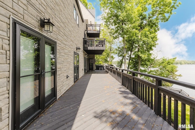 12225 Pebble Point Rd, Marion, IL 62959 - deck with a water view