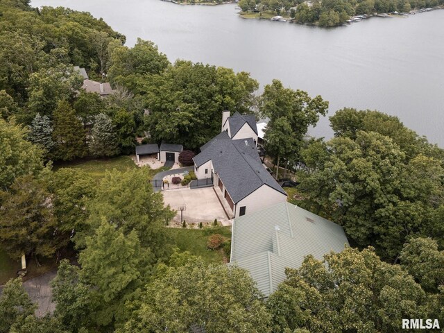 12225 Pebble Point Rd, Marion, IL 62959 - aerial view of property and surrounding area with a large body of water