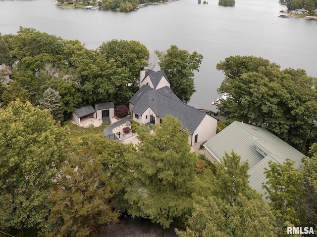 12225 Pebble Point Rd, Marion, IL 62959 - aerial view of property and surrounding area with a nearby body of water