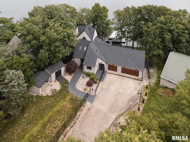 12225 Pebble Point Rd, Marion, IL 62959 - view from above of property with a tree filled landscape