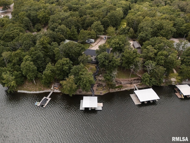 12225 Pebble Point Rd, Marion, IL 62959 - aerial overview of property's location featuring a nearby body of water and a forest