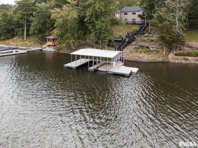 12225 Pebble Point Rd, Marion, IL 62959 - dock area with a water view