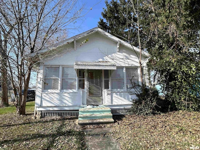 view of bungalow-style home