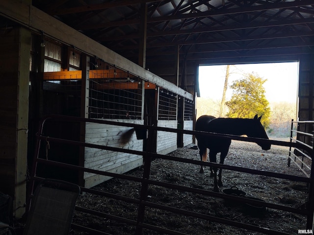 view of horse barn