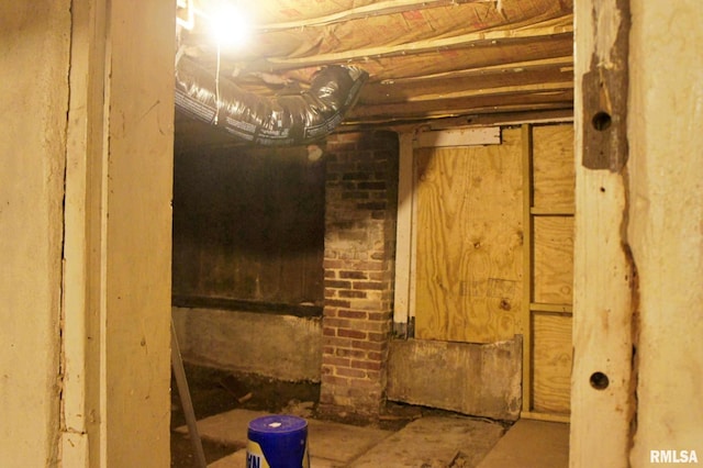 view of basement