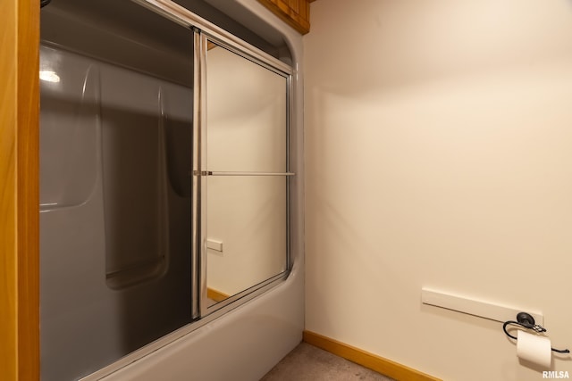 221 Poplar Lake Rd, Makanda, IL 62958 - full bathroom featuring baseboards and enclosed tub / shower combo