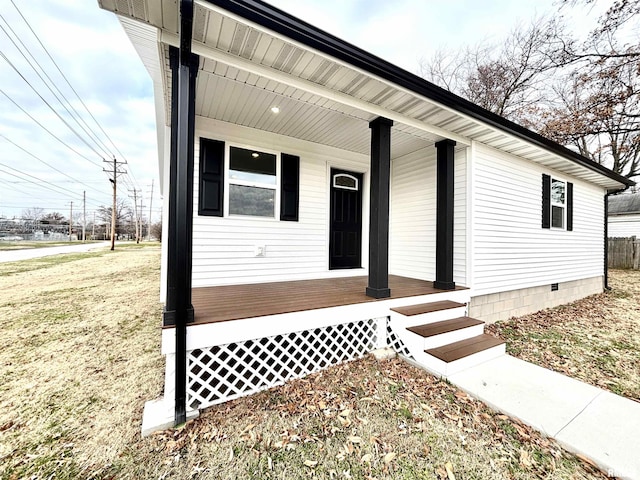 view of front of property with a porch