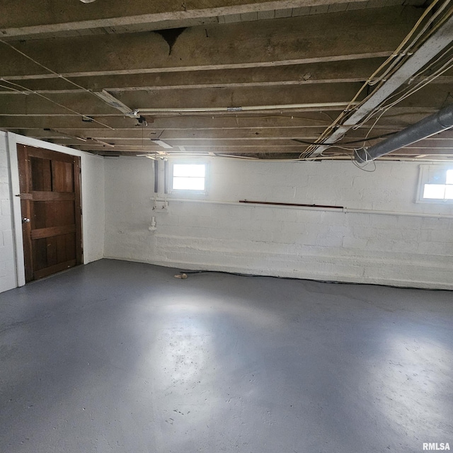 basement featuring a wealth of natural light