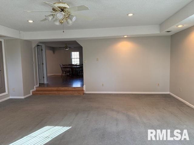 14892 Fowler School Rd, Marion, IL 62959 - carpeted spare room featuring a ceiling fan and recessed lighting