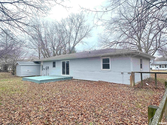 back of property with a patio area