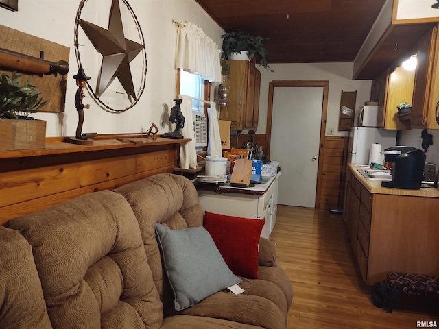 living room featuring hardwood / wood-style flooring