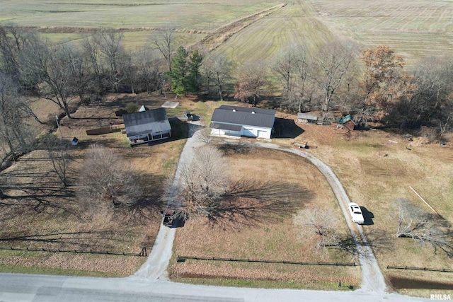 bird's eye view featuring a rural view