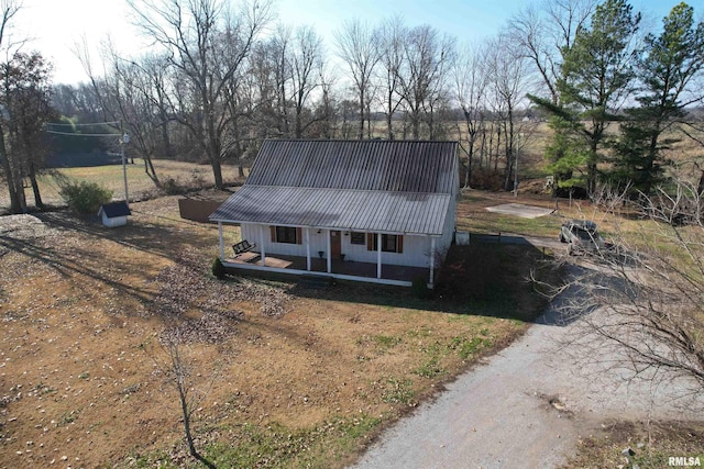 view of front facade featuring a porch