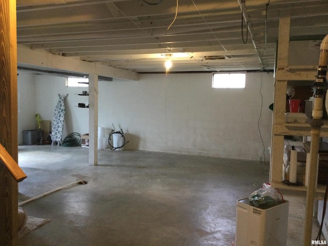 view of basement