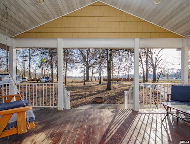 view of wooden deck