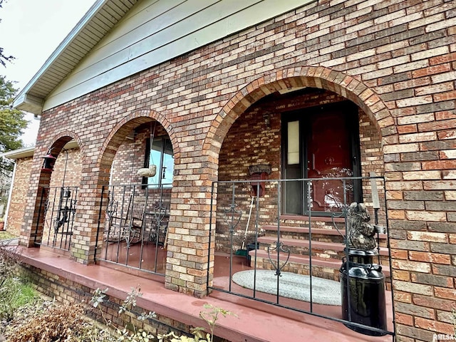 1807 E Saint Louis St, West Frankfort, IL 62896 - doorway to property with brick siding