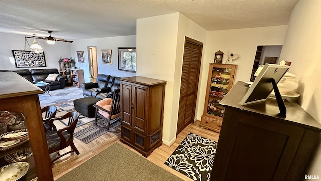 1807 E Saint Louis St, West Frankfort, IL 62896 - interior space featuring light wood-style flooring, ceiling fan, and open floor plan