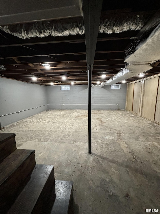 view of basement