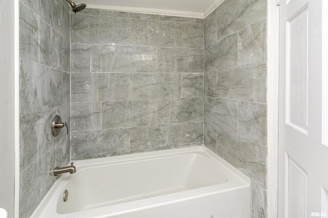 bathroom with tile patterned flooring, shower / bathtub combination, and toilet