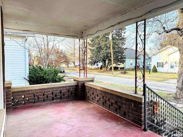 view of patio featuring a porch