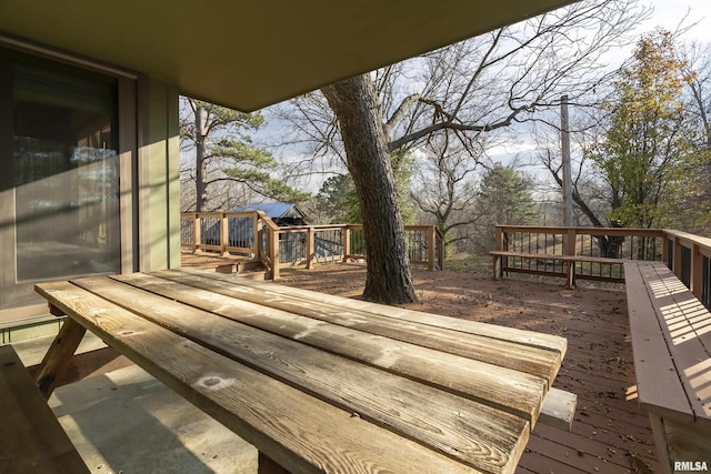 view of wooden deck