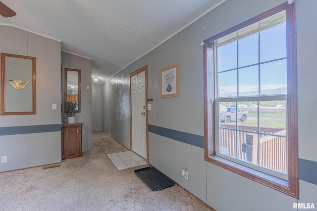 408 W Kirkwood St, Odin, IL 62870 - carpeted entryway featuring ornamental molding and healthy amount of natural light