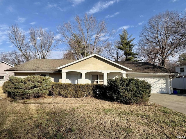 view of single story home