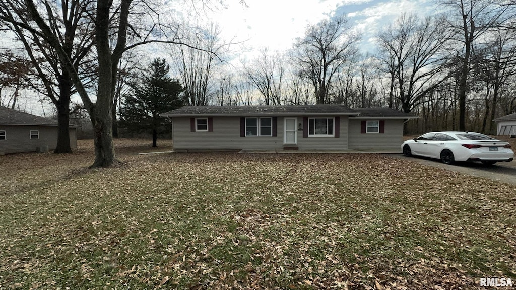 view of single story home