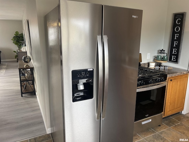 kitchen with appliances with stainless steel finishes