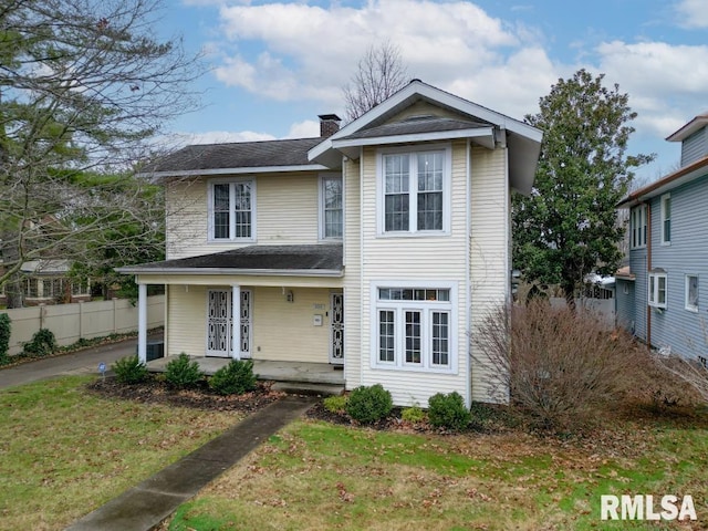 front of property featuring a porch