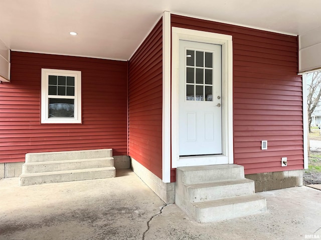 view of doorway to property