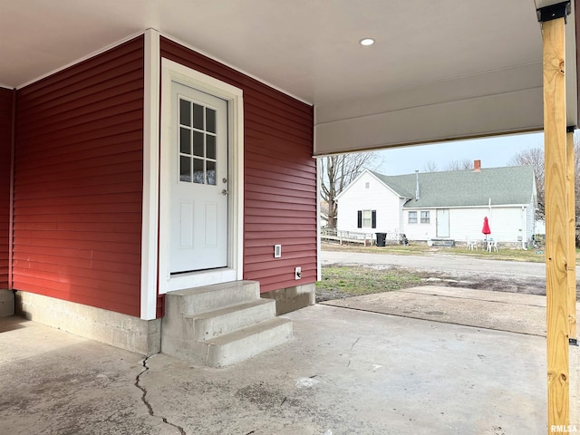 view of doorway to property