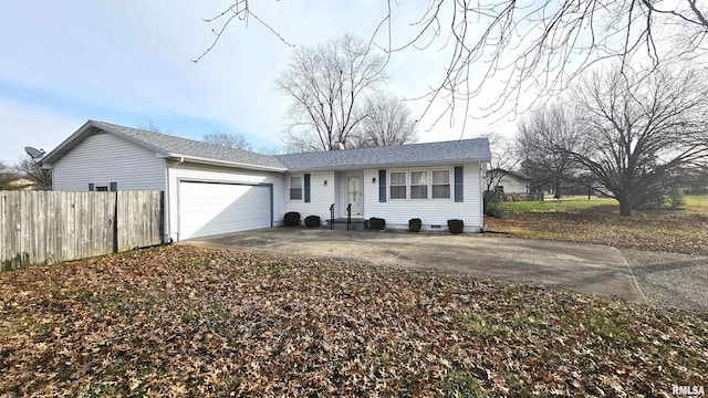 ranch-style house with a garage