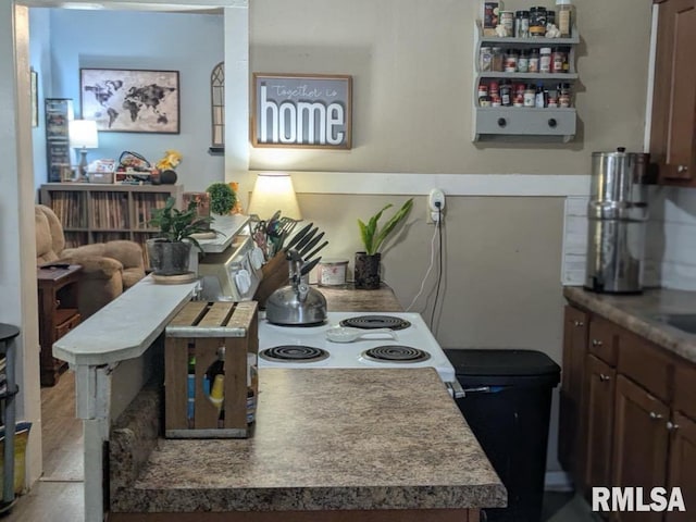 interior space featuring electric stove