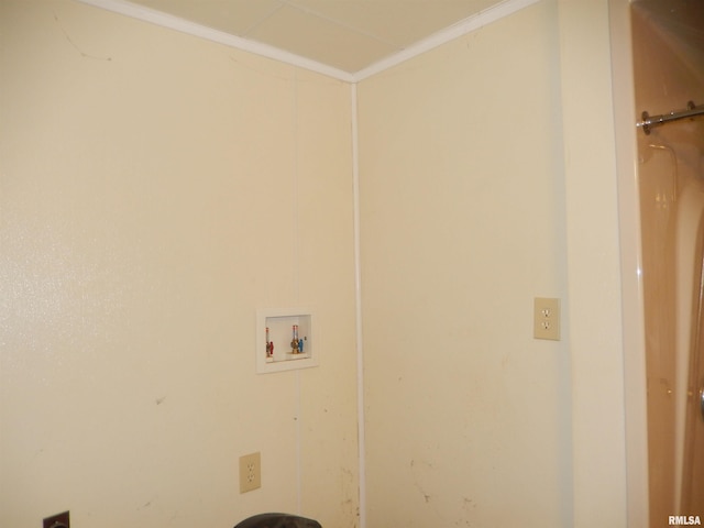 90 Oak St, Jonesboro, IL 62952 - washroom with washer hookup and crown molding