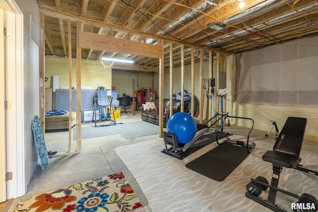 view of workout area