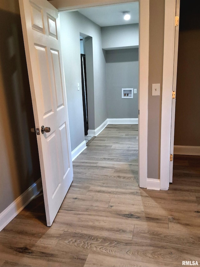 309 W 11th St, Metropolis, IL 62960 - corridor with baseboards and wood finished floors