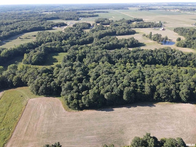 drone / aerial view with a water view and a rural view