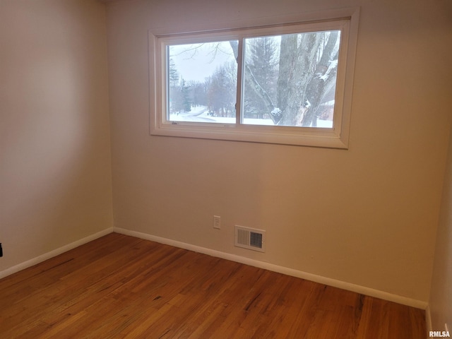 empty room featuring wood-type flooring