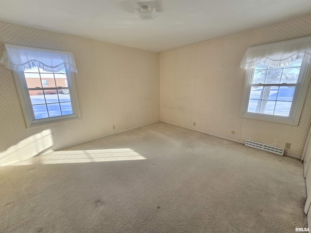 view of carpeted spare room