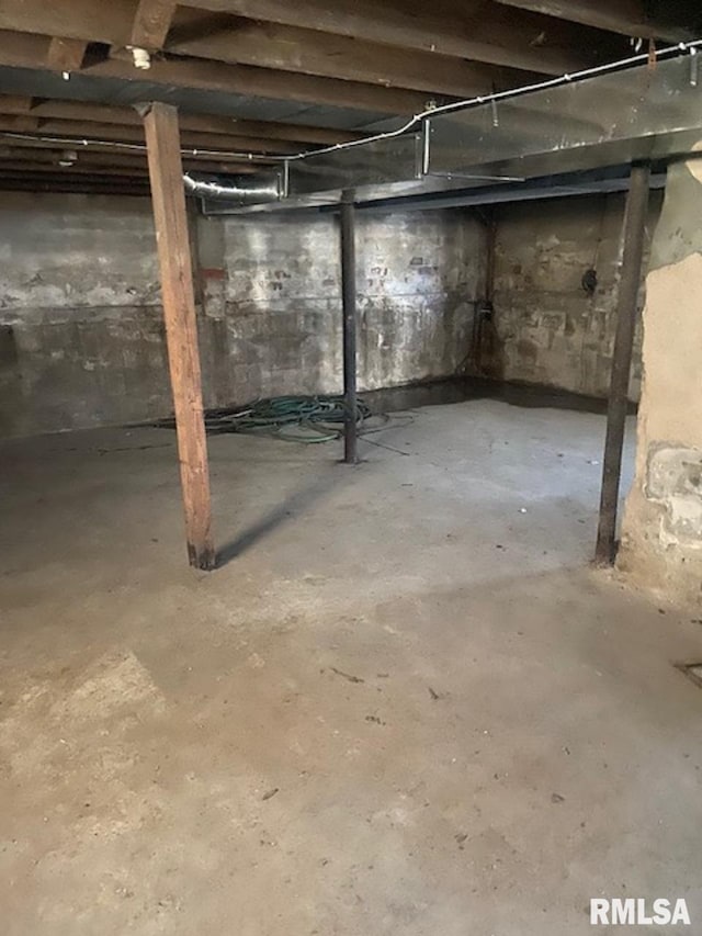 view of basement