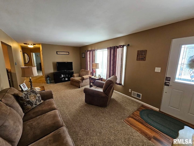 view of carpeted living room