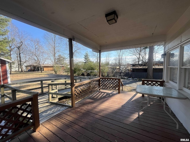 view of wooden terrace