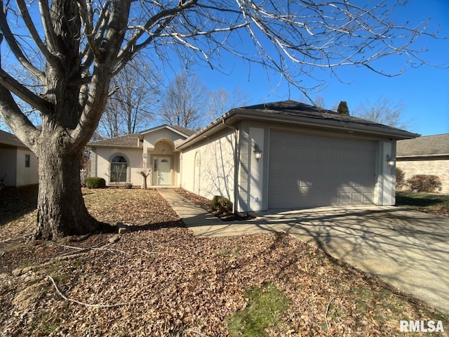 view of property exterior with a garage